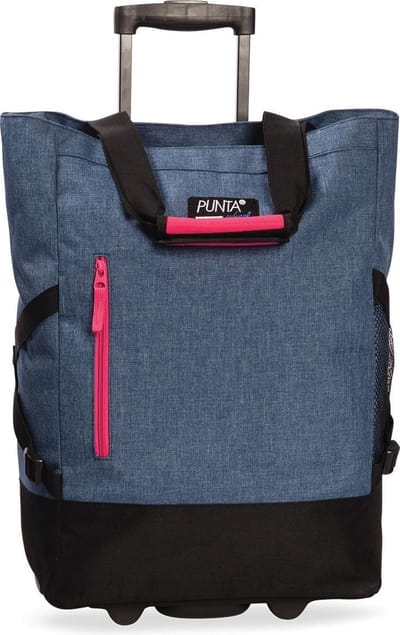 Fabrizio - Punta - shoppingtrolley - boodschappenkar - zwart/denimblauw
