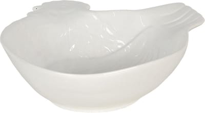 Clayre & Eef Soepkom 23x26x7 cm Wit Keramiek Haan
