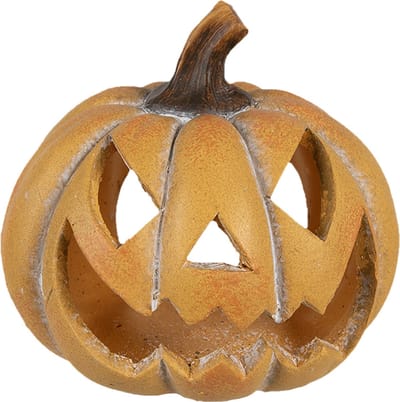 Clayre & Eef Decoratie Pompoen 15x14x13 cm Oranje Keramiek Herfst decoratie