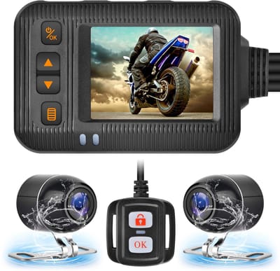 Dailygoody - Dashcam Vooraan Achter - Parkeerbeschermer - Waterdicht - Rijrecorder voor Motorfiets - Veiligheid in Parkeren - Geschikt voor Motorfiets