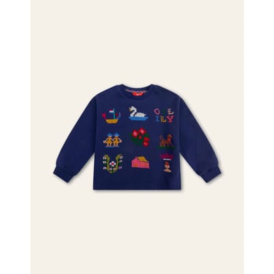 Oilily Hak Sweater- maat122/7yr Patriot Blauw