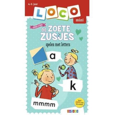 Loco mini De Zoete Zusjes spelen met letters Educatieve boeken (spelletjes en raadsels)