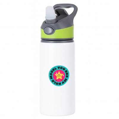 Hacebo® - you are my role model waterfles met rietje groen - Model - iemand die een voorbeeld is voor anderen - voorbeeldfunctie - verjaardagscadeau - verjaardag - cadeau - kado - geschenk - gift - water fles - 650ML