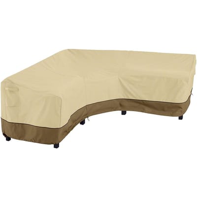 V-vormige Waterdichte Stofdichte Oxford Doek Buiten Terras Meubilair Bankhoes Bescherming beige