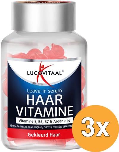3x Lucovitaal Leave-in Serum Vitamine - Gekleurd Haar (25 twist capsules)