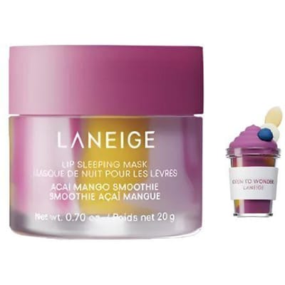 LANEIGE Lip Sleeping Mask Acai Mango Smoothie Collectie pink