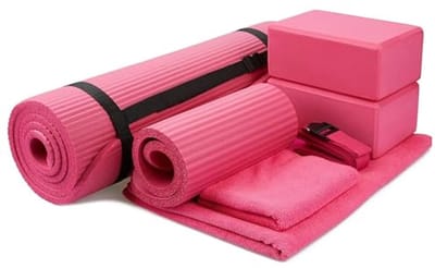 Complete 7-delige Yoga Set met Yogamat, Blokken, Handdoeken en Riem - Antislip en Vochtbestendig