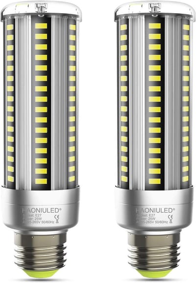 E27 LED Lamp 25W - Koud Wit, 3000LM - Vervangt 250W Gloeilamp - 2 Stuks