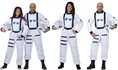 Verkleedpak ruimtevaarder astronaut man vrouw unisex Space Shuttle Commandant XL