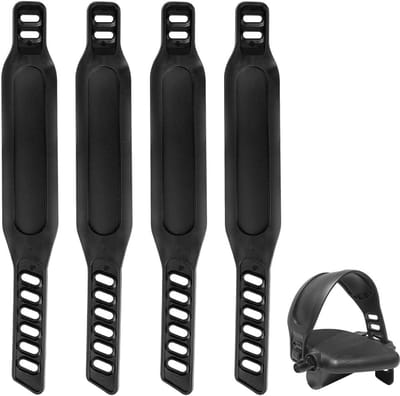 Pedaalriemen - 2 Paar - Fiets Accessoires - fiets riemen - Hometrainer pedaalriemen - universeel pedalen - verstelbare lengte universele pedaalriem - Geschikt Voor Fietspedalen - zwart