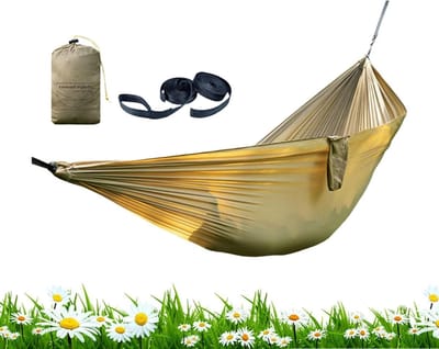 Draagbare Hangmat - Tweepersoons Stoel - Buiten Ontspannen - Stabiel Antikantel - 270x140cm - Khaki