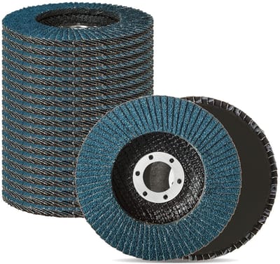 MTTproducts- Slijpschijven 115 mm - 20 Stuks - Schuurschijven - Corundum met Kubisch Zirkoon - Grit 80 - Blauw - Voor Metaal/IJzer/Hout - Schuurdiscs