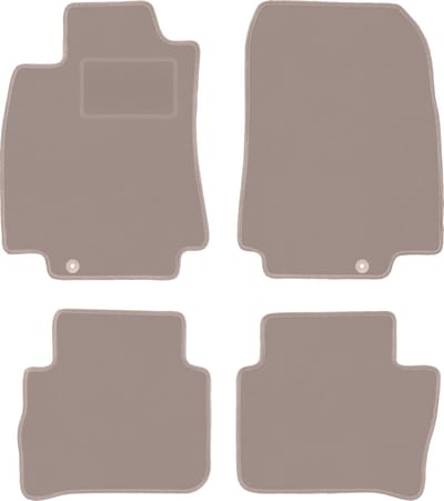 Beige veloursmatten voor: Nissan Tiida C11 hatchback, sedan (2004-2012)