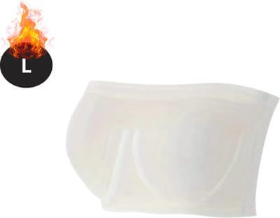 Bovista BH Zonder Beugel - Zonder Bandjes - Push-up Bh's - Comfort Beha - Comfortabel - Sterk - Wit - Maat L