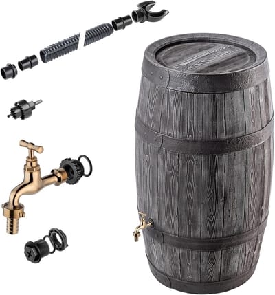 Luxe Kunststof Regenton 250 Liter met Deksel en Kraan - Waterbesparing Tuin