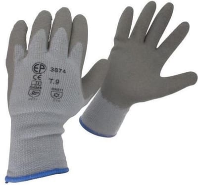 PRAKTISCHE TUIN Wintertuinhandschoenen Latex gecoat - maat 10 - grijs
