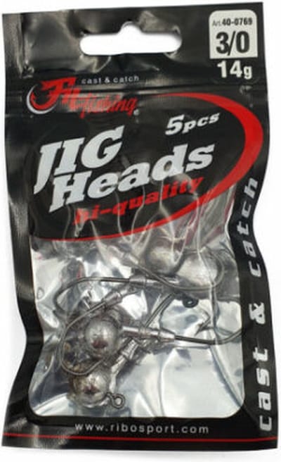 Jighead - 12g - Haakmaat 3/0 - 5 stuks - Loodkop voor Roofvissen - voor kunstaas Shads & Softbaits