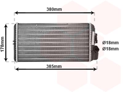 Van Wezel - KACHEL RADIATEUR VOOR MERCEDES BENZ BUS 507-814 1986-1996 0028352401