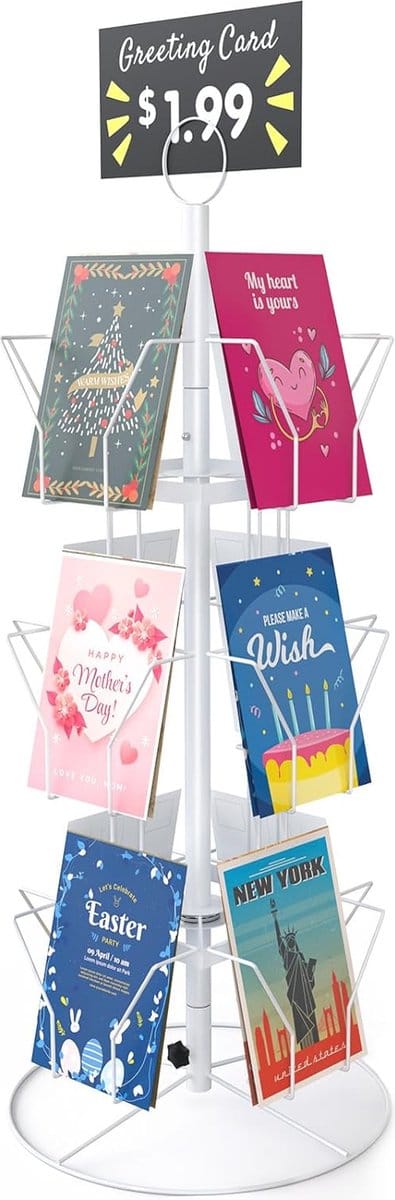Wenskaart Roterende Display Stand voor Postkaarten en Stickers