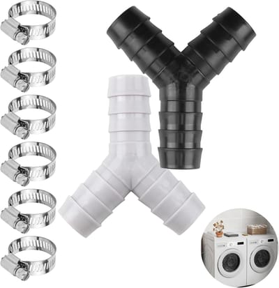 Dailygoods- Y-verdelerstuk 2-weg - wateraansluiting - dubbele aansluiting - slangklemmen - voor tuinen - duurzame materialen - Waterverdeler