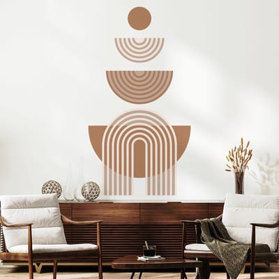 Vooraf gelijmd vliesbehang met gigantische muurschilderingen - BOHO CHIC DESIGN MUURSCHILDERING - 105x90cm
