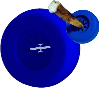 Honden traktatie houder - Interactief hondenspeelgoed - Langzaam eten - Duurzaam natuurlijk rubber - 10.16 x 5.08 x 10.16 cm