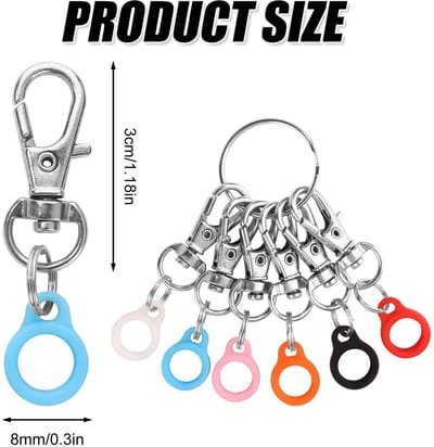 Dailygoods- Penhouder 6 Stuks - Penclips/Siliconenring - Badge Reel Clips - Karabijnsluiting 3 cm - Vervangingsaccessoires - Geschikt voor dagelijks gebruik - Penclip