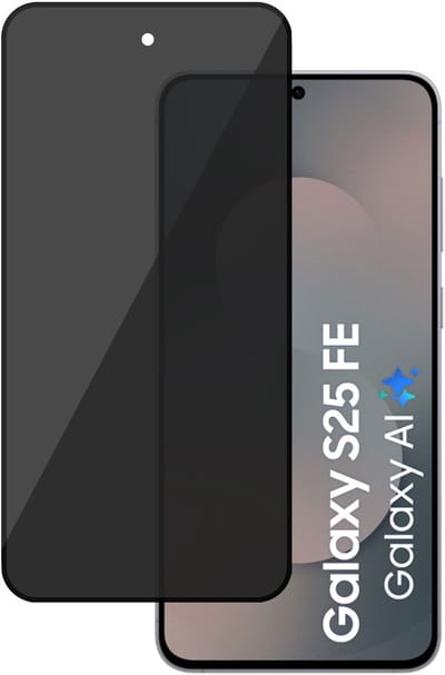 TechNow Privé Screenprotector geschikt voor Samsung Galaxy S25 FE Screenprotector - Privacy Beschermglas - Rounded - Privacy Proteqt+