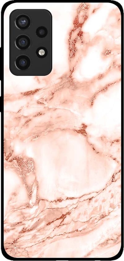 Smartphonica Telefoonhoesje voor Samsung Galaxy A72 marmer look - backcover marmer hoesje - Wit Rosé Goud geschikt voor Samsung Galaxy A72