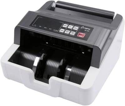 Geldtelmachine Bankbiljetten - Biljet Tellers - Snel Geld Tellen - Met UV MG Check - 1000 Biljetten Min - Antraciet Wit