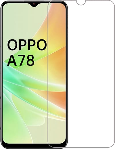 Screenprotector Geschikt voor OPPO A78 5G - Extra Sterk - Beschermglas - Gehard Glas - Tempered Glass - Screen Protector