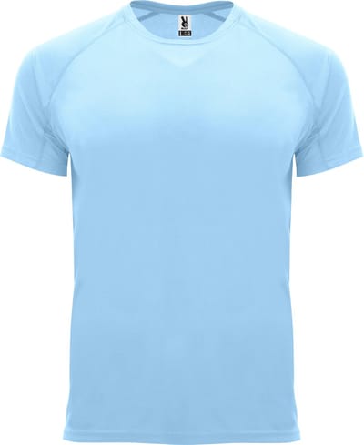 Hemelblauw heren 2 pack sportshirt korte mouwen Bahrain merk Roly maat S