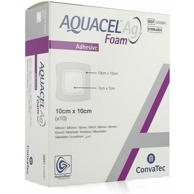 Aquacel AG Foam Schuimverband 10cmx10cm 10 Verband(en)