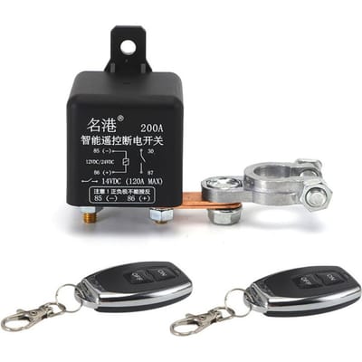 Auto Auto Universele draadloze afstandsbedieningen Controle batterijschakelaar Intelligente schakelaarrelais Autobatterij 200A&2pcs remotes contro