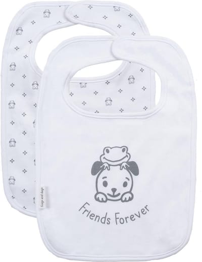 Slab katoen Friends Forever - White 1 stuk - Frogs and Dogs