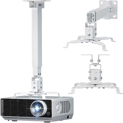 Projector Montage - Houders Beugels - Plafond Wand - Verstelbare Hoogte - Tot 40 Pond - Wit