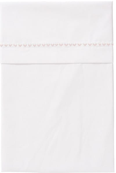 Cottonbaby Ledikantlaken Hartjesrand Babyroze 120 x 150 cm