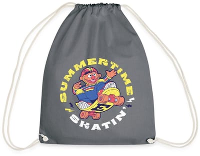Sesamstraat Ernie Zomer Tijd Skaten Gymtas