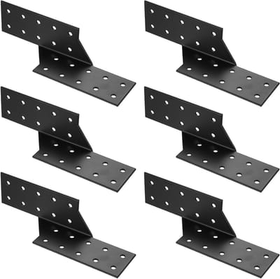 Zes stuks spider anchors voor houten verbindingen, stevige hoekverbindingen voor constructie van bruggen en rafts, ideaal voor latten en purlins