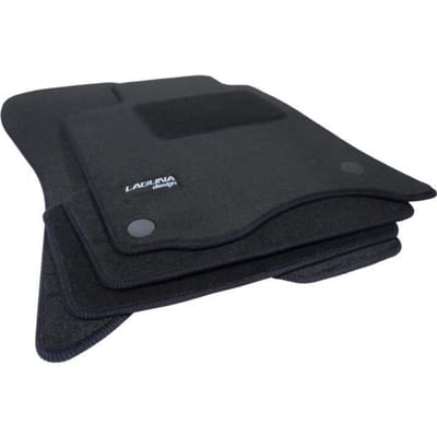 Maatwerk vloermat - J&J AUTOMOTIVE - Renault Laguna 2001-2007 - Zwart velours - Antislip - Waterdicht