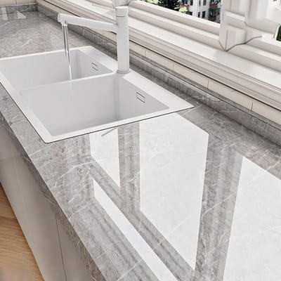 Keukenfolie Marmer - Plakfolie Werkblad - Keuken Vernieuwen - Waterbestendig Hittebestendig - 3/5/10/20/30 Meter - Marmerpatroon