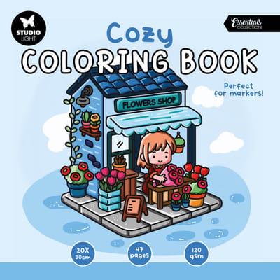 Coloring book Cozy (blauw) - essentials nr. 03