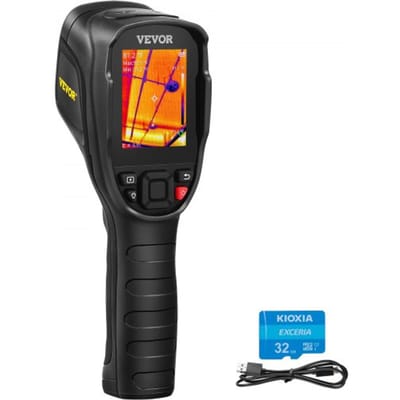 VEVOR Handheld warmtebeeldcamera 240x180 IR-resolutie Infraroodcamera Thermometer 40mK thermografiecamera -20-350°C Thermische camera CE-gecertificeerd HVAC-probleemoplossing Identificatie van luchtlekkage