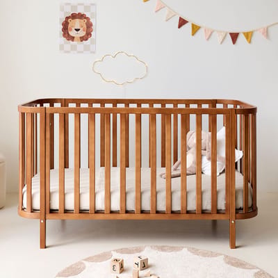 Petite Amélie MEEGROEIBED OVAAL «COCOON» | 70 X 140 CM | WALNOOT
