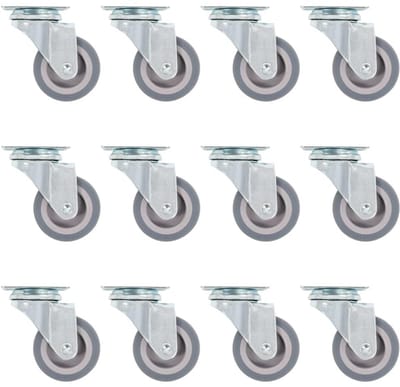 Zwenkwielen Set (12 stuks) 50 mm voor Meubels en Apparaten