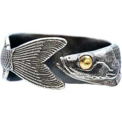 Buyee Koper Unieke Grote Ringvinger Elegante Gouden Vis Open Ring Voor Mannen Vrouw Mode Feest Fijne Sieraden Cirkel resizable black