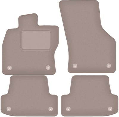 Beige veloursmatten voor: Audi A3 8V 3-deurs, sedan, limousine, sportback (2012-)