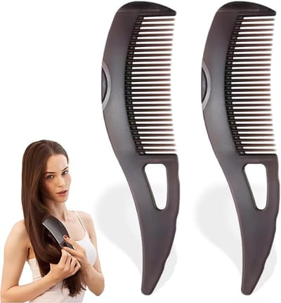 Holle Scalp Kam voor Haarverzorging, 2 Stuks, Ideaal voor Mannen en Vrouwen, Handvat voor Gemakkelijk Gebruik en Huidverzorging