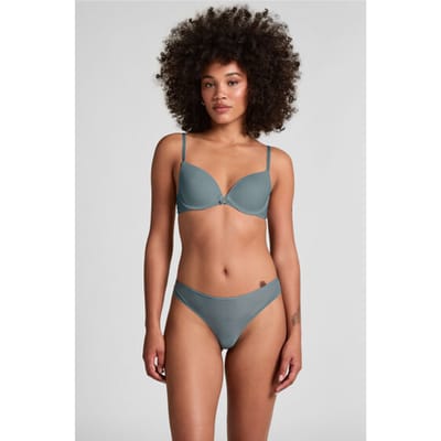 Hunkemöller Dames Lingerie Invisible string Stripe mesh - Grijs - maat XS