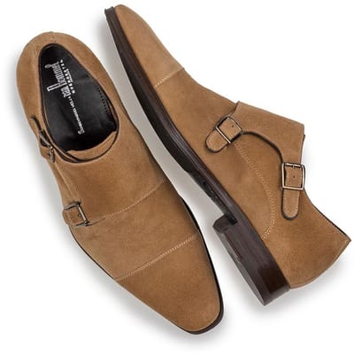 Van Bommel Gespschoenen SBM-30020-22-02 Licht Bruin Camel Wijdte H